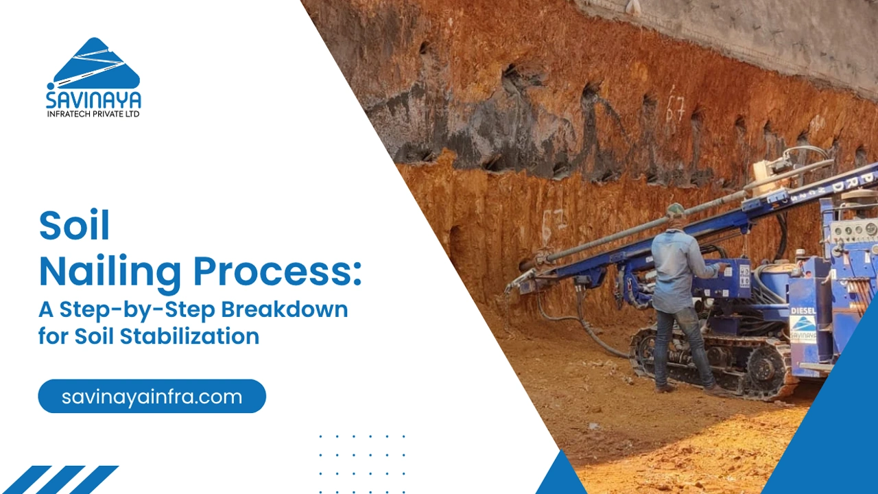 soil nailing process for soil stabilisation