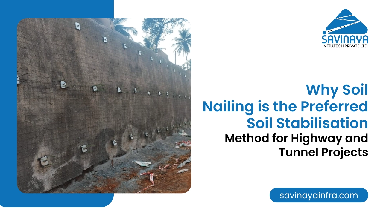 Blogs 2 Soil nailing wall providing slope support for infrastructure works