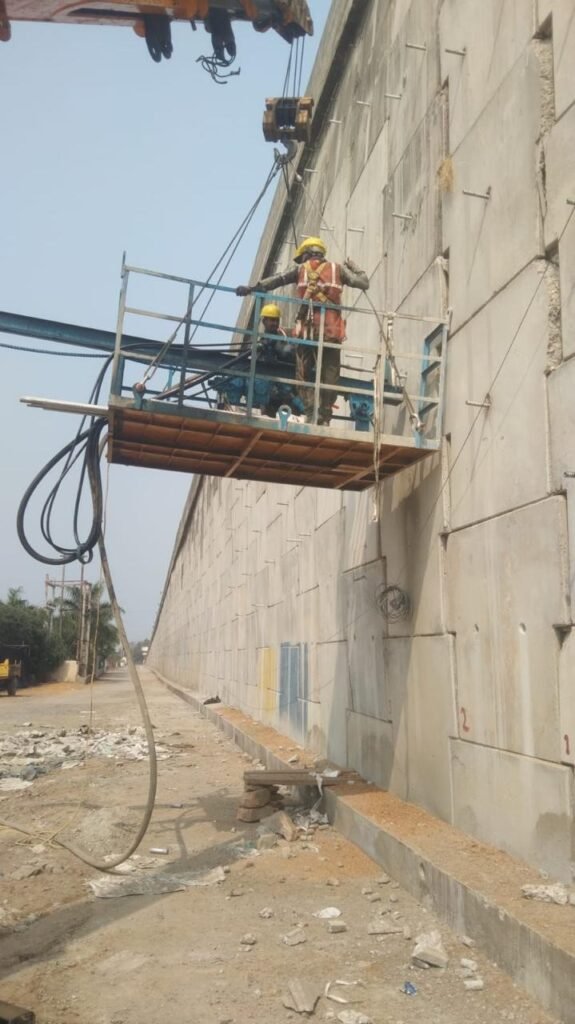 reinforced soil wall construction